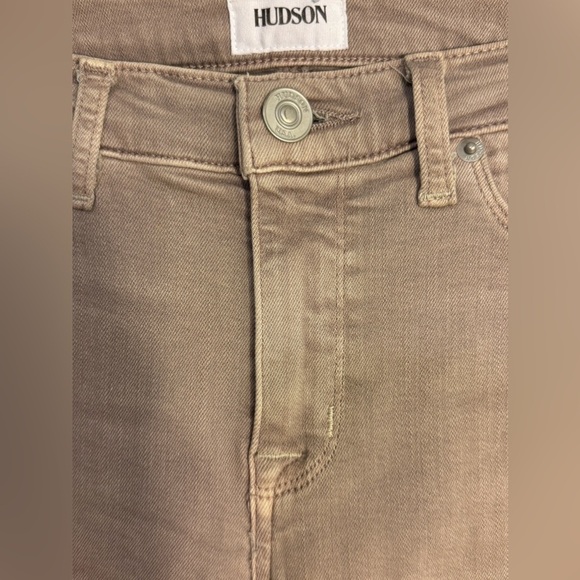 Hudson Women's Size 26Nico Mid Rise Ankle Super Skinny Jeans khaki/light brown - Picture 3 of 9